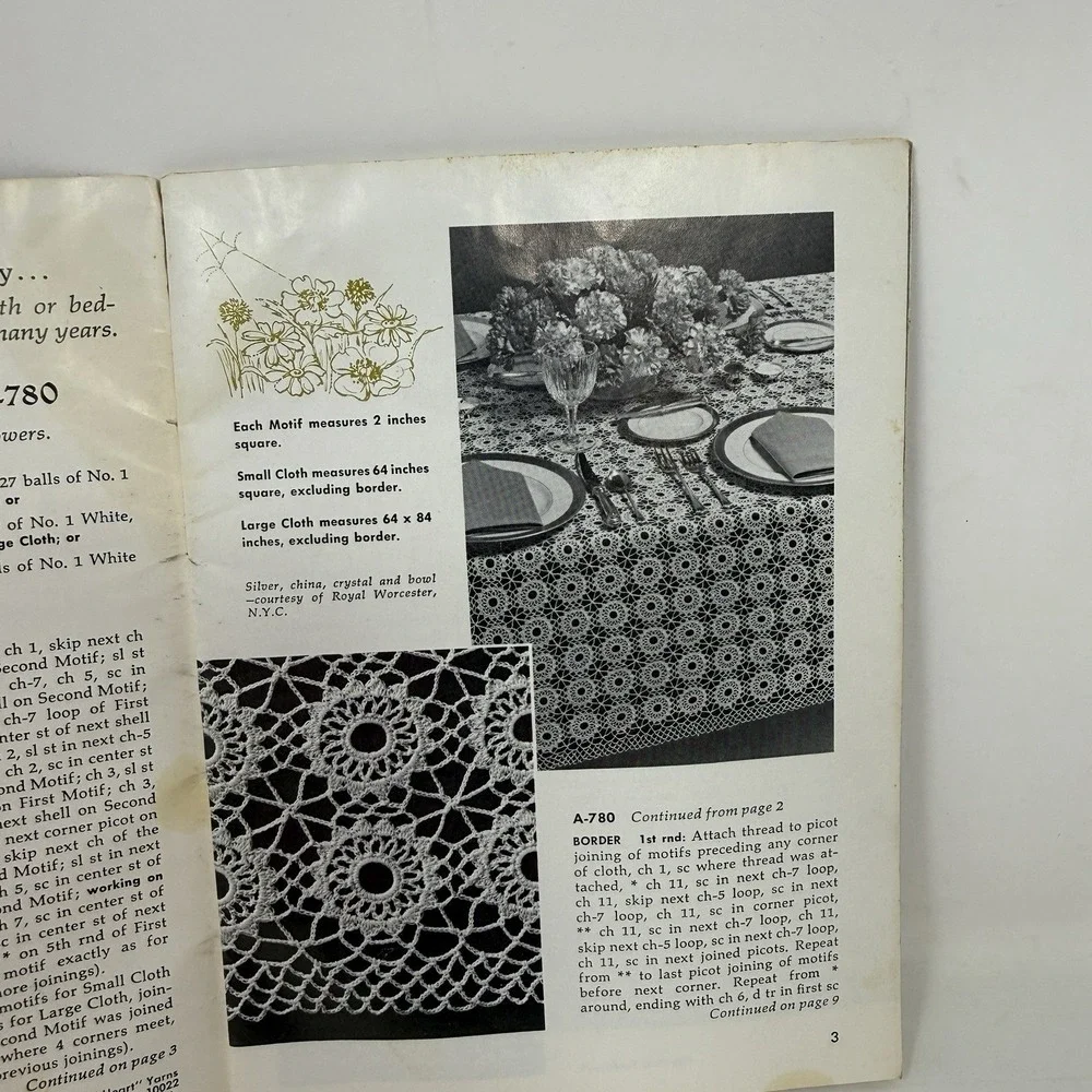 Coats & Clark's Book No. 193 Priscilla Tablecloths & Beadspreads Vintage